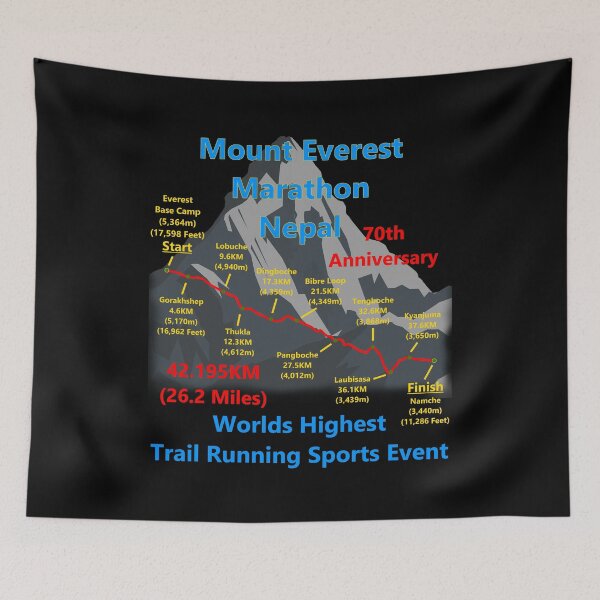 Item preview, Mount Everest Marathon, Nepal. Worlds Highest Trail Running Event. 70th Anniversary designed and sold by Oaks Creations.