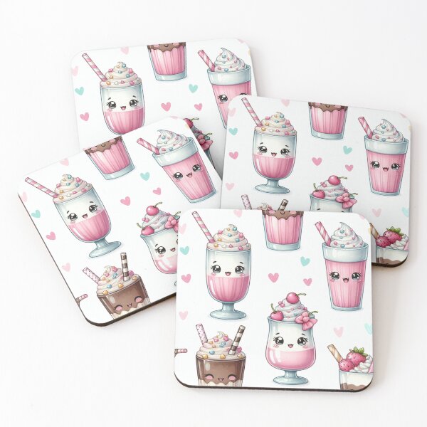 Item preview, Cute Milkshake Pattern designed and sold by PassionforLove.