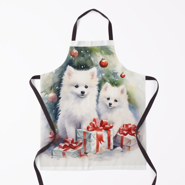 Item preview, American Eskimo Puppies with Christmas Tree designed and sold by Samuelsboro.