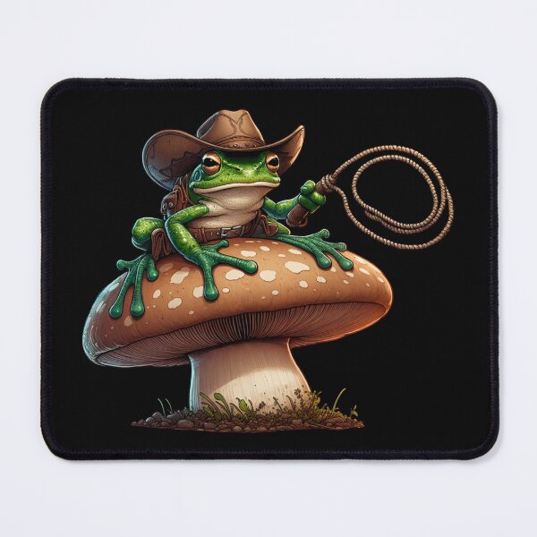 Item preview, Cowboy Frog on a Mushroom, Frog Cowboy Hat designed and sold by LittleLoveFinds.