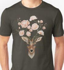 Deer and Peonies Unisex T-Shirt