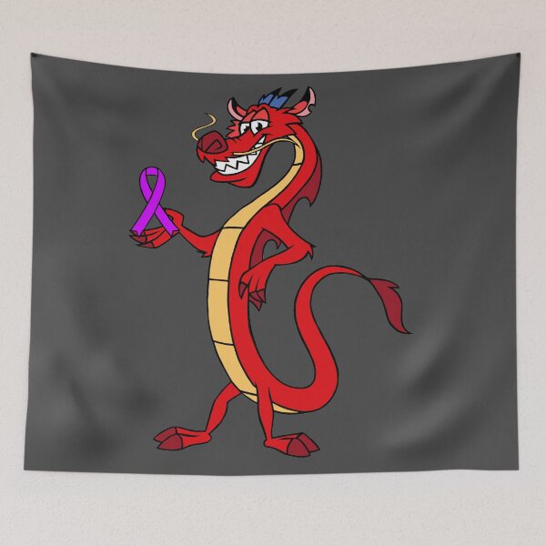 Item preview, Dragon Holding Awareness Ribbon (Purple) designed and sold by CaitlynConnor.
