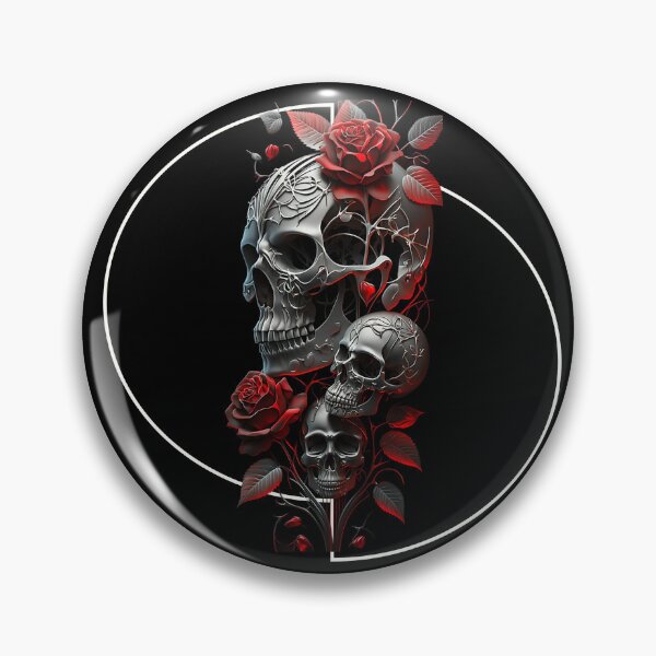 Item preview, Metal Head Skulls and Roses designed and sold by PugD.