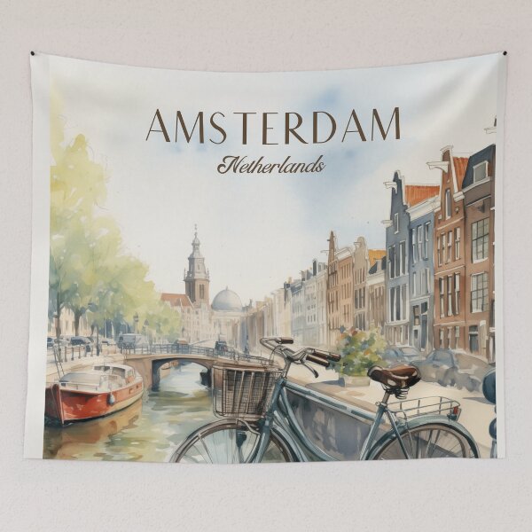 Item preview, amsterdam, the netherlands travel wall art print designed and sold by vintagetrips.