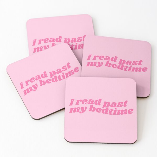 Item preview, I read past my bedtime - pink bookish quote designed and sold by Cre8iveCat.