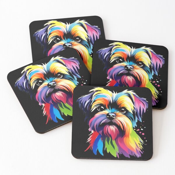 Item preview, Vibrant Rainbow Affenpinscher Portrait Design For Dog Lovers designed and sold by kakarikihill.