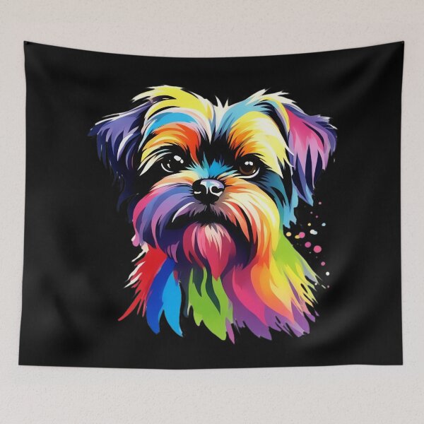 Item preview, Vibrant Rainbow Affenpinscher Portrait Design For Dog Lovers designed and sold by kakarikihill.