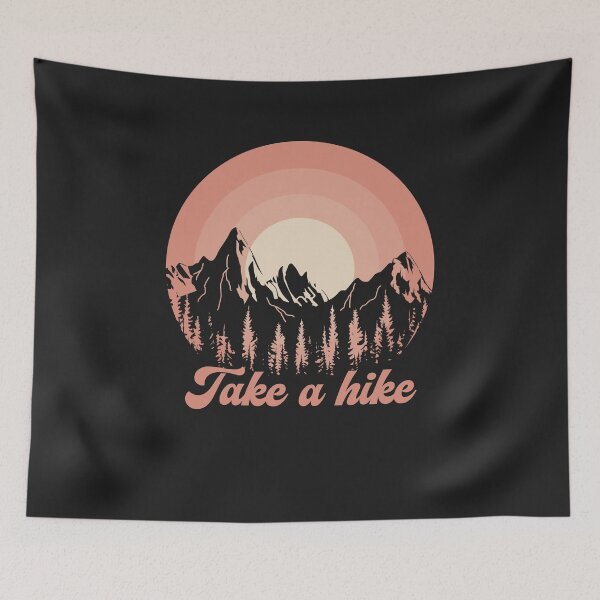 Item preview, Distressed Retro Mountains Take A Hike Design designed and sold by AlienOccupation.