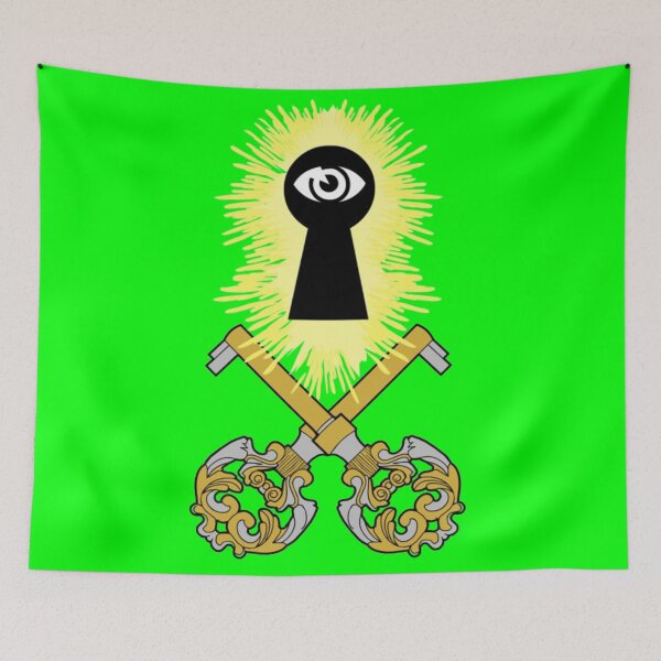 Item preview, Crossed Keys Jolly Roger (Lime) designed and sold by MurpheusTech.