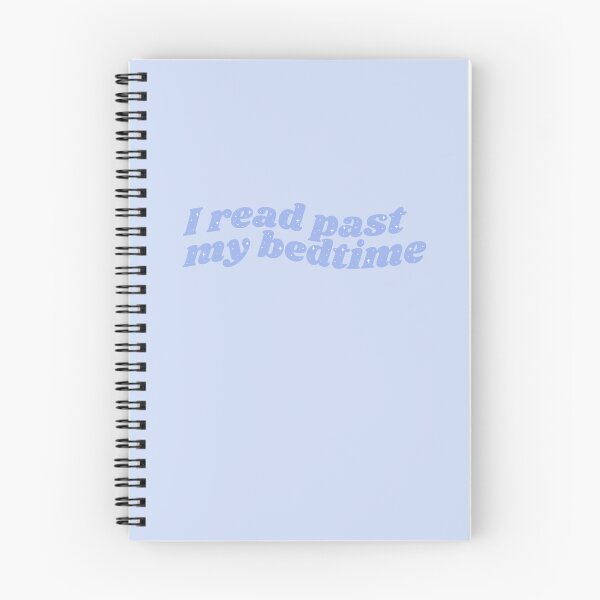 Item preview, I read past my bedtime - blue bookish quote designed and sold by Cre8iveCat.