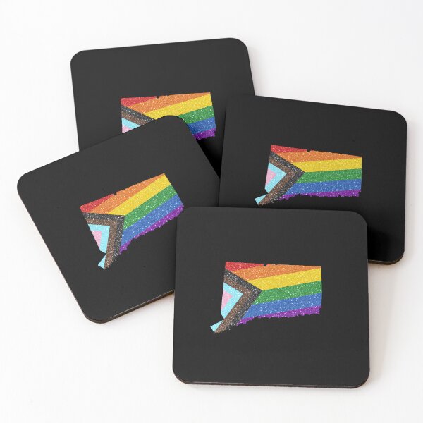 Item preview, Connecticut Progress Pride Flag - LGBTQ Rainbow Flag designed and sold by shaggylocks.