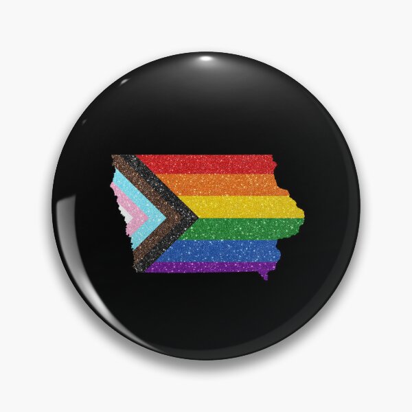 Item preview, Iowa Progress Pride Flag - LGBTQ Rainbow Flag designed and sold by shaggylocks.
