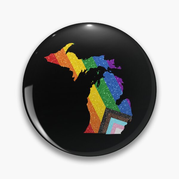 Item preview, Michigan Progress Pride Flag - LGBTQ Rainbow Flag designed and sold by shaggylocks.