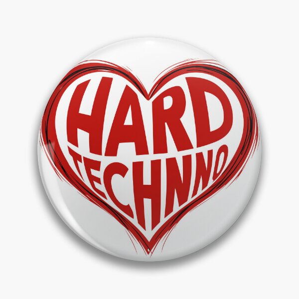 Item preview, I love Hard Techno badge. designed and sold by paulo silveira.