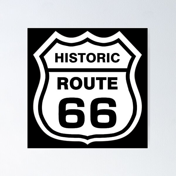 Item preview, route 66 traffic sign, historic designed and sold by Numbers-Art.