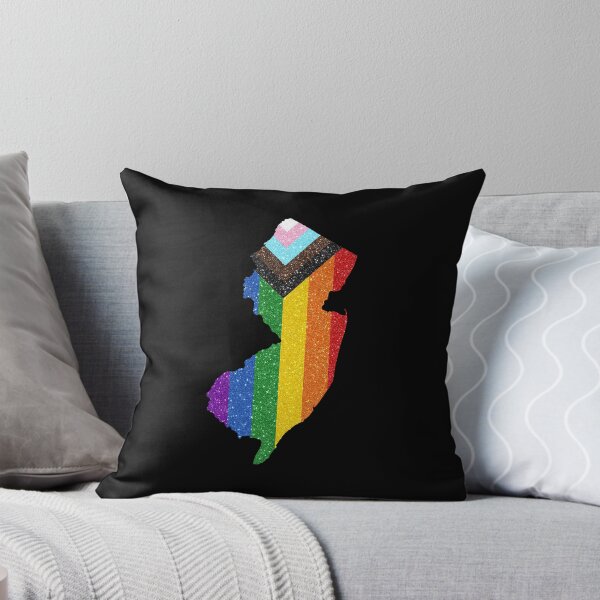 Artikelvorschau, New Jersey Progress Pride Flag - LGBTQ-Regenbogenflagge entworfen und verkauft von shaggylocks.