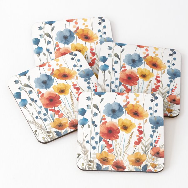 Item preview, Wildflower turmeric watercolor designed and sold by Rockwpapart.