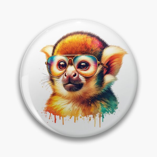 Item preview, Watercolor Spider Monkey Wearing Sunglasses designed and sold by TheAnimalZ00.