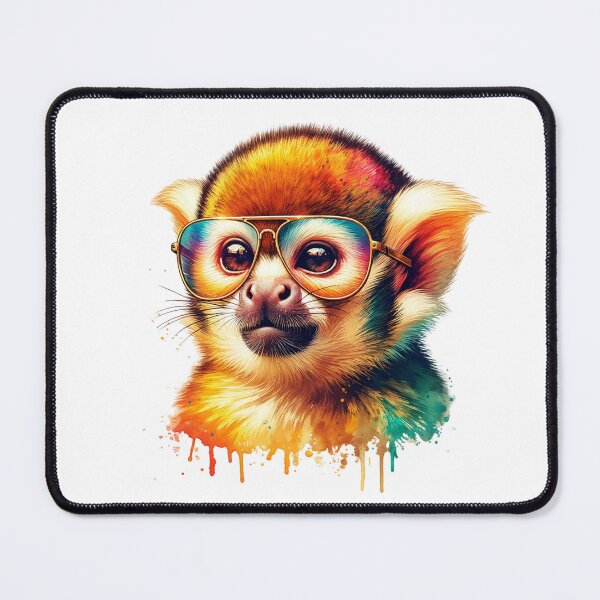 Item preview, Watercolor Spider Monkey Wearing Sunglasses designed and sold by TheAnimalZ00.