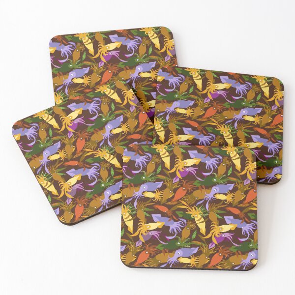Item preview, Sea of Squids (Espresso colourway) designed and sold by Kererū Brewing.