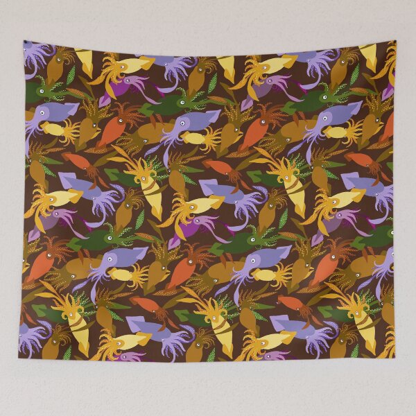 Item preview, Sea of Squids (Espresso colourway) designed and sold by Kererū Brewing.