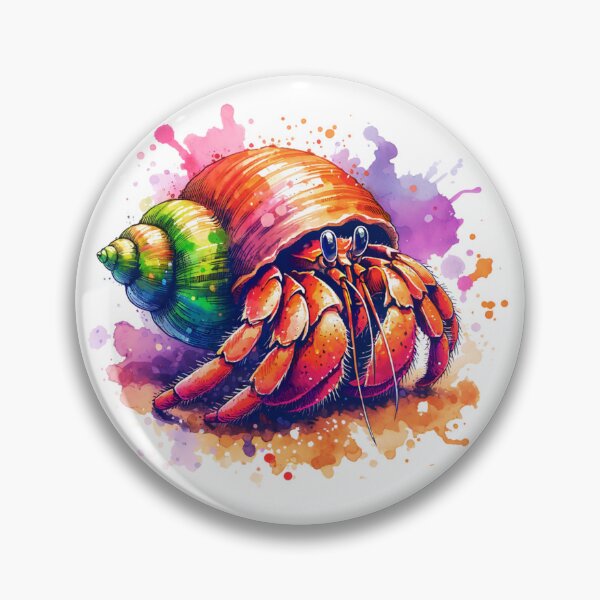 Item preview, Watercolor Hermit Crab designed and sold by TheAnimalZ00.