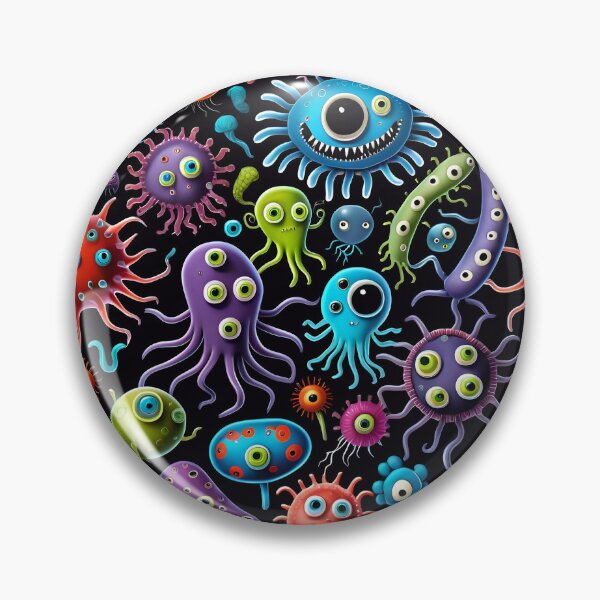 Item preview, Funny Microbes And Bacteria Pattern designed and sold by TheArtOfPat.