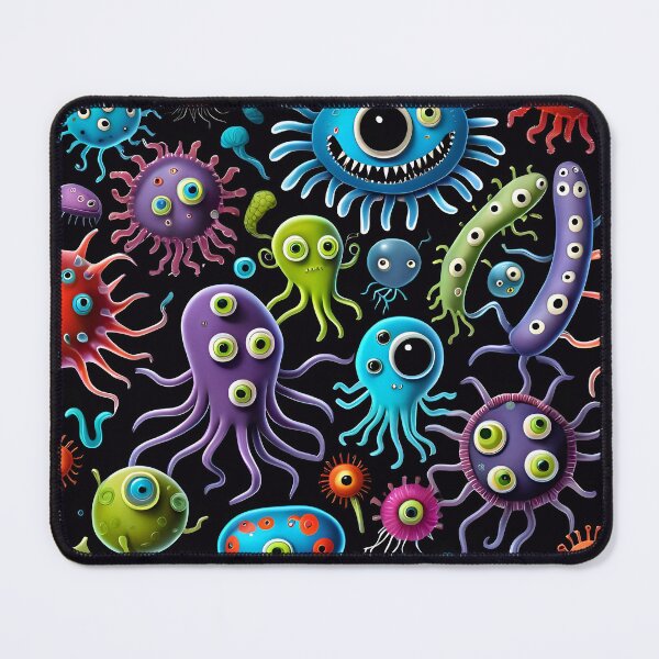Item preview, Funny Microbes And Bacteria Pattern designed and sold by TheArtOfPat.