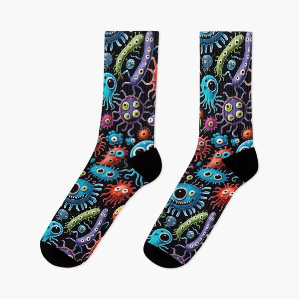 Item preview, Funny Microbes And Bacteria Pattern designed and sold by TheArtOfPat.
