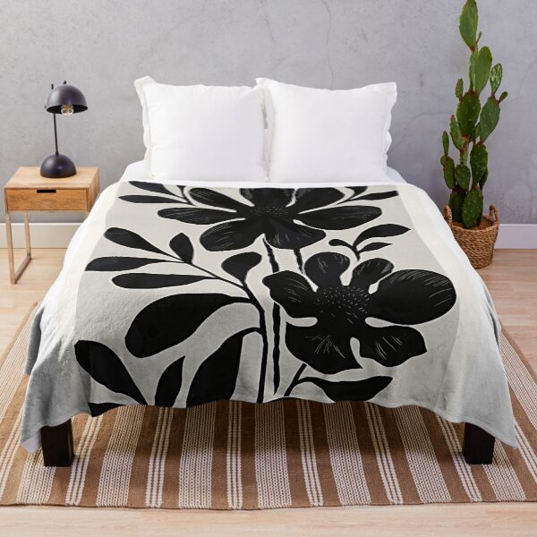Item preview, Black abstract botanical art designed and sold by Rockwpapart.