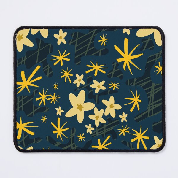 Item preview, Stars and flowers geometric pattern designed and sold by goldsmudge.