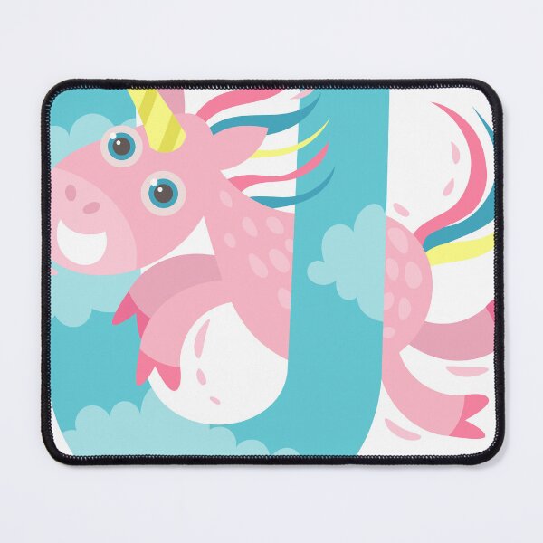 Item preview, U Unicorn Playful Cartoon Letter Alphabet Graphic Cute Cool designed and sold by socialarmour.