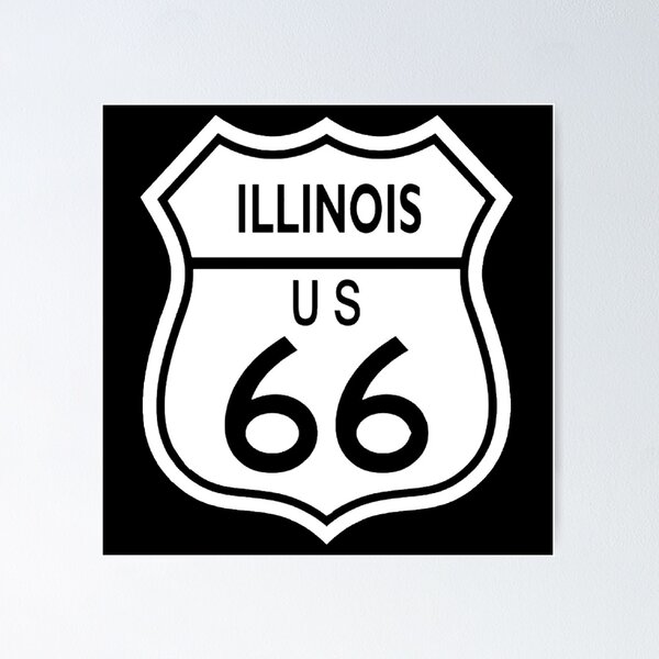 Item preview, route 66 traffic sign, illinois designed and sold by Numbers-Art.