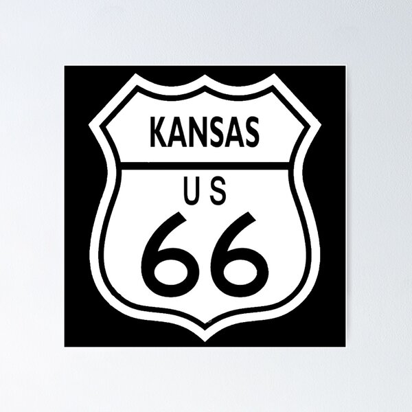 Item preview, route 66 traffic sign, kansas designed and sold by Numbers-Art.