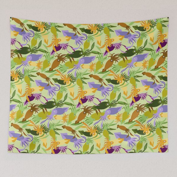 Item preview, Sea of Squids (Green Tea Colourway) designed and sold by Kererū Brewing.