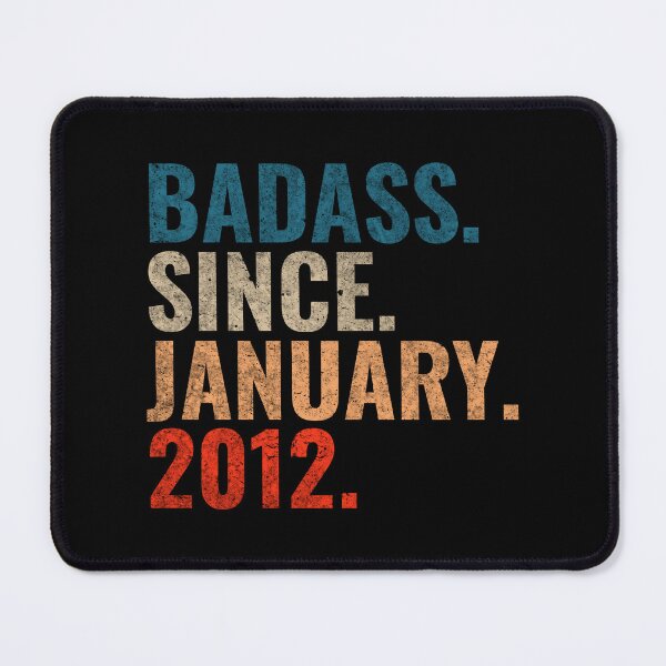 Item preview, Badass since January 2012 Vintage 2012 birthday gift distress design designed and sold by Teelogic.