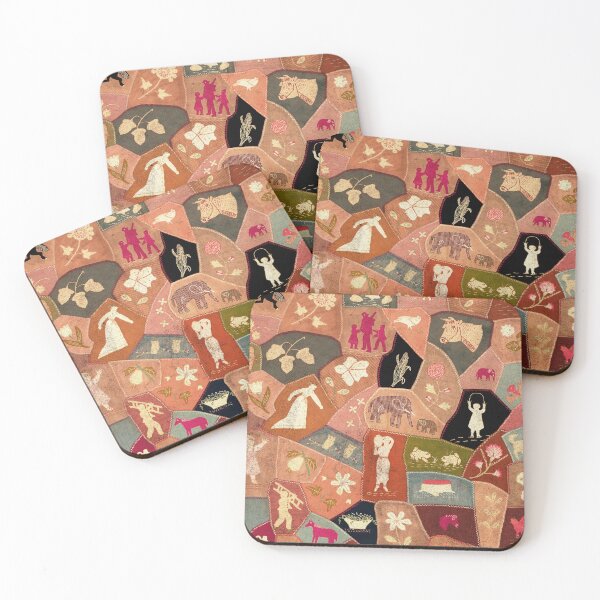 Item preview, Vintage Crazy Quilt Textile Print | Cali Boho | Bossy Cat Home designed and sold by BossyCatHome.