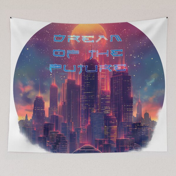 Item preview, Futuristic Neon Cityscape - Dream of the Future designed and sold by Mephisto696.
