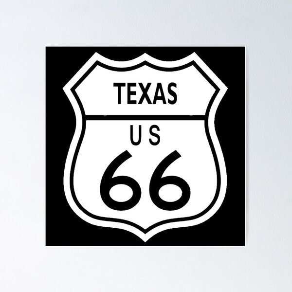 Item preview, route 66 traffic sign, texas designed and sold by Numbers-Art.