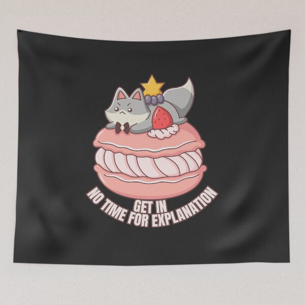 Item preview, Funny Macaroon Cat Get in No Time For Explanation National Macaroon Day designed and sold by SoyMoni.