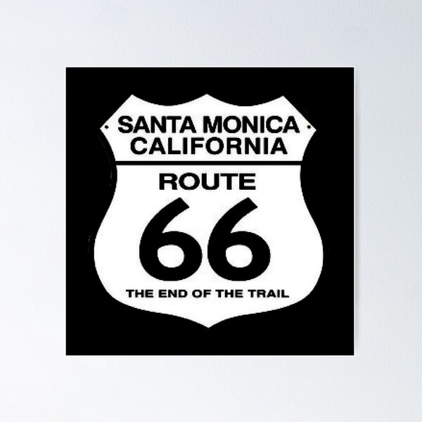 Item preview, route 66 traffic sign, santa monica california designed and sold by Numbers-Art.
