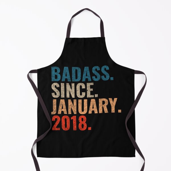 Item preview, Badass since January 2018 Vintage 2018 birthday gift distress design designed and sold by Teelogic.