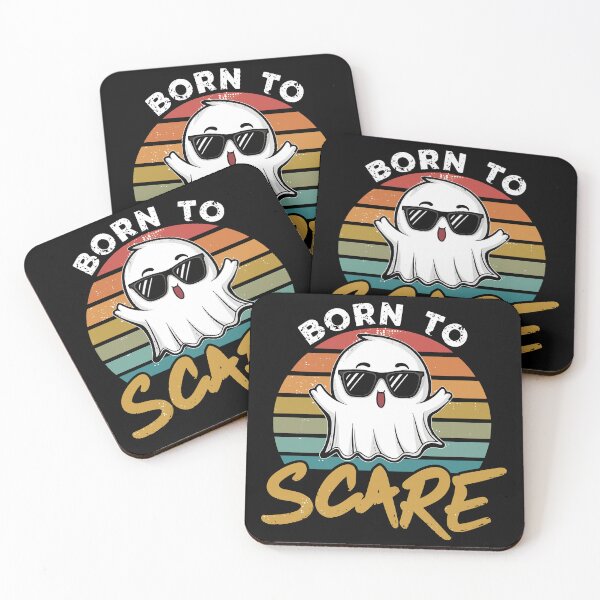 Item preview, Spooky Fun Ghost Born to Scare Vintage Halloween Party designed and sold by Quirky Shirts.