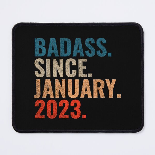 Item preview, Badass since January 2023 Vintage 2023 birthday gift distress design designed and sold by Teelogic.