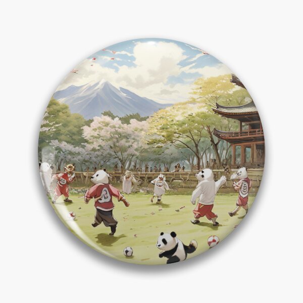 Item preview, panda play soccer on field designed and sold by janimsang.