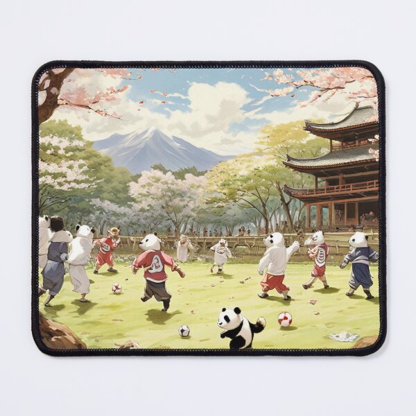 Item preview, panda play soccer on field designed and sold by janimsang.