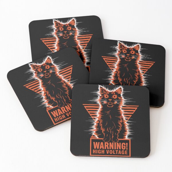 Item preview, Electrifying Cat Warning High Voltage Funny Cat Lover designed and sold by Quirky Shirts.