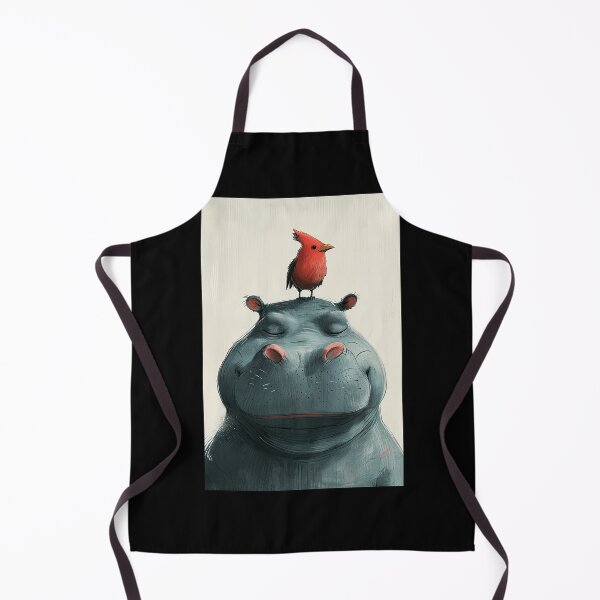 Item preview, encantador hipopótamo y pájaro designed and sold by ururuty.