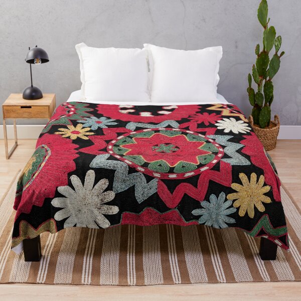 Item preview,  Antique Silk Embroidery Textile Print | Cali Boho | Bossy Cat Home designed and sold by BossyCatHome.
