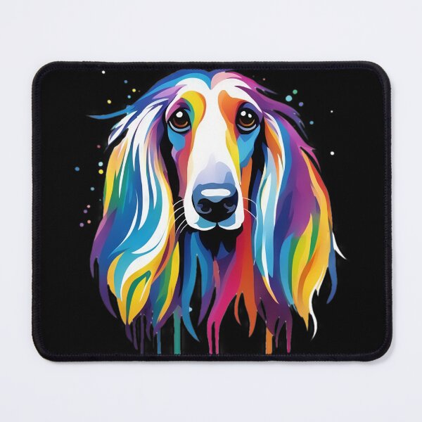 Item preview, Vibrant Rainbow Afghan Hound Portrait Design For Dog Lovers designed and sold by kakarikihill.